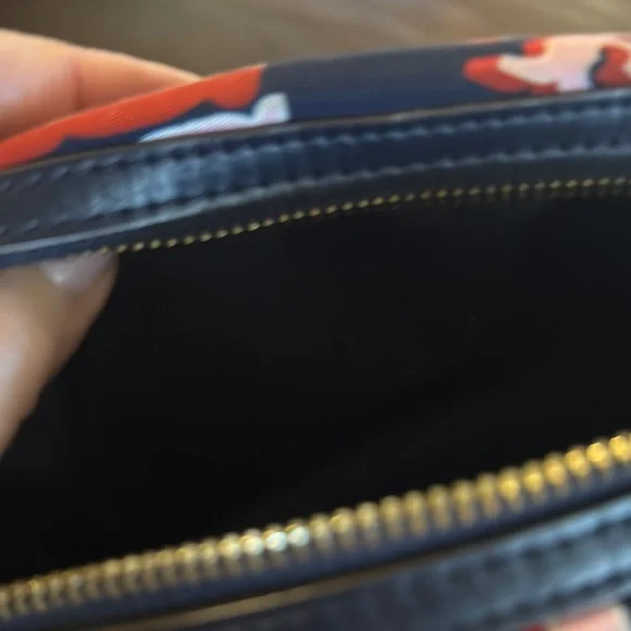 EUC Authentic Tory Burch Navy and Pink logo Cosmetic Bag - Picture 10 of 10